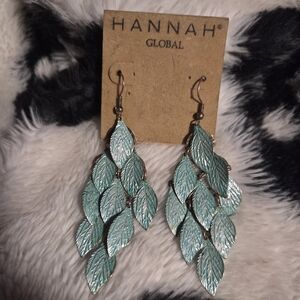 Hannah Global Leaf Dangle Earrings